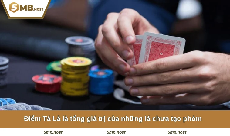 Điểm Tá Lả là tổng giá trị của những lá chưa tạo phỏm