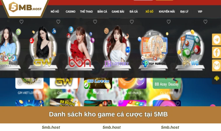 Giới Thiệu 5MB 3 Danh sách kho game cá cược tại 5MB