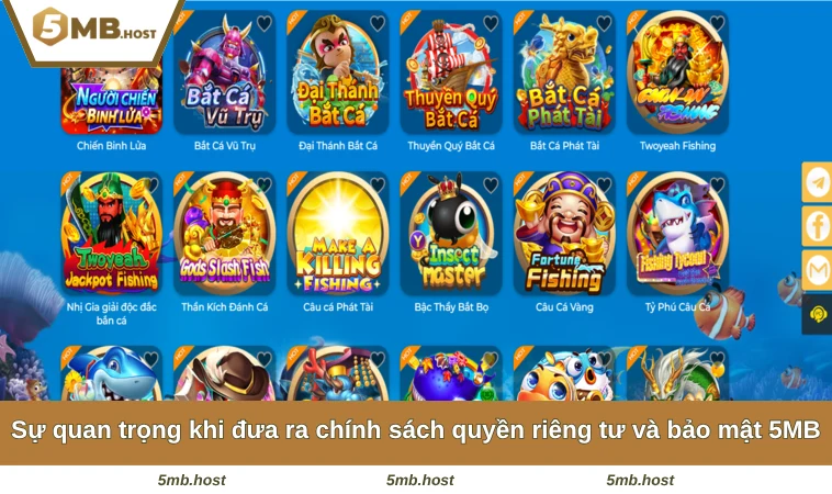 Sự quan trọng khi đưa ra chính sách quyền riêng tư và bảo mật 5MB