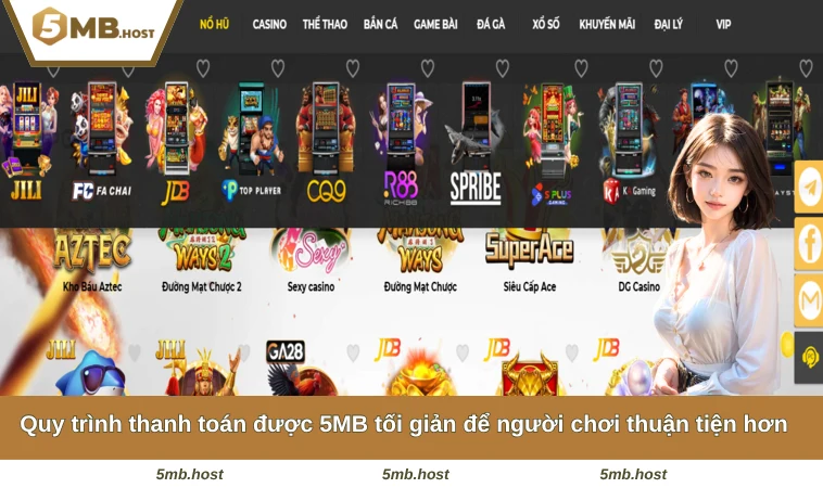 Quy trình thanh toán được 5MB tối giản để người chơi thuận tiện hơn